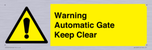 Warning Automatic Gate Keep Clear